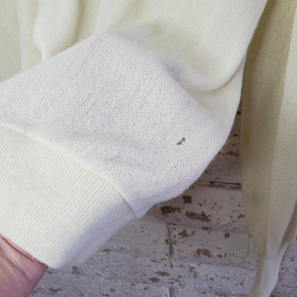 Vintage Grand Slam Cream Cardigan Made in USA Size Large - Picture 8 of 15